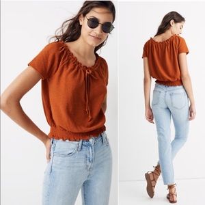 Madewell Texture & Thread Drawstring Top